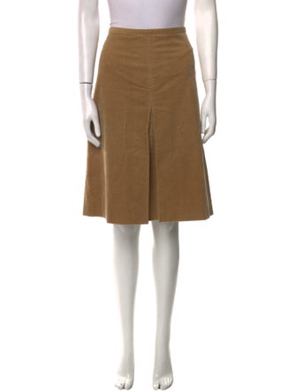 Burberry London Pleated Accents Knee-Length Skirt