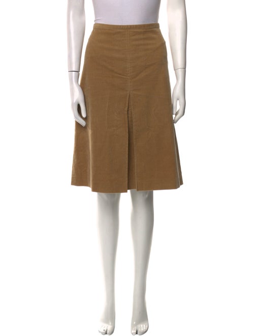 Burberry London Pleated Accents Knee-Length Skirt