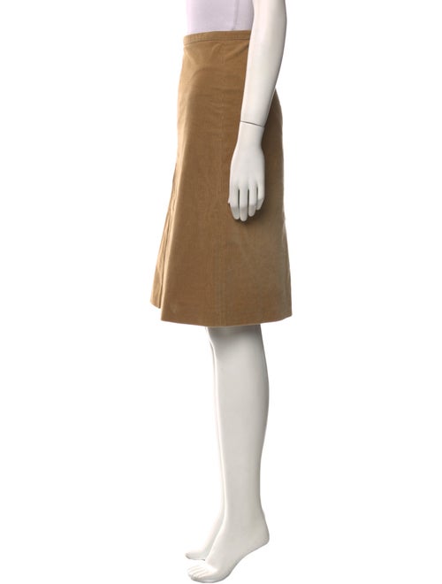Burberry London Pleated Accents Knee-Length Skirt