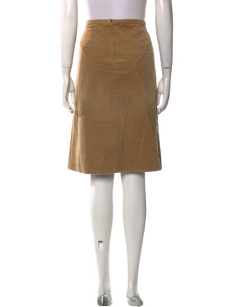Burberry London Pleated Accents Knee-Length Skirt