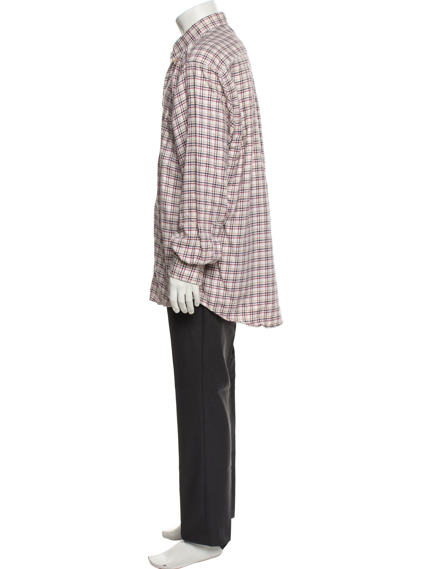 Burberry London Plaid Print Long Sleeve Shirt