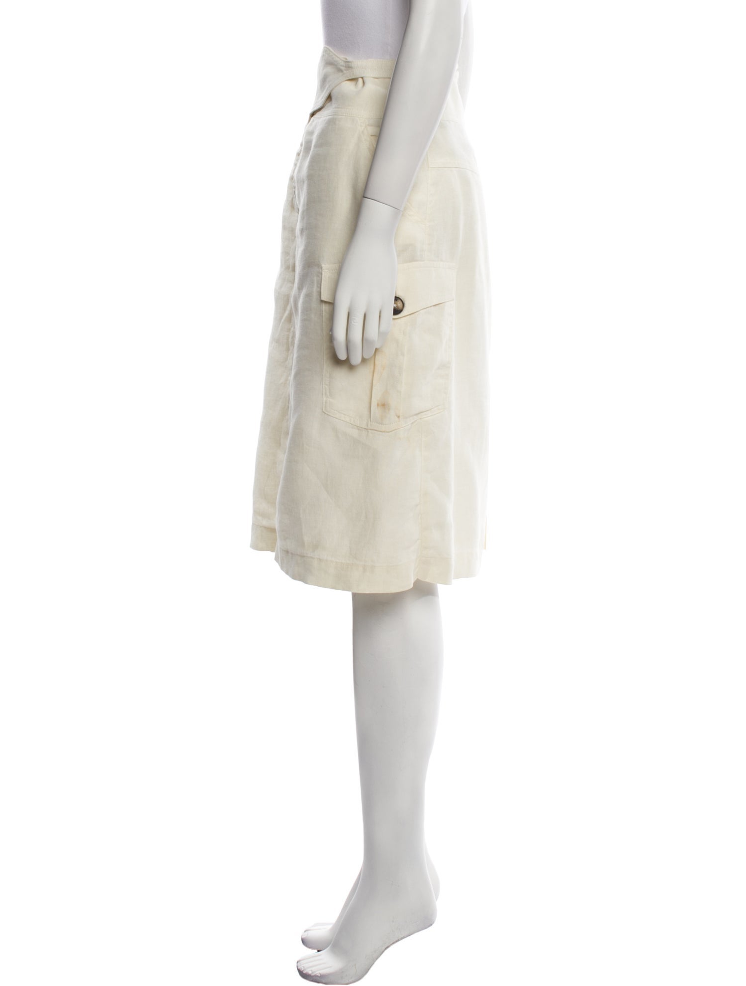 Burberry London Linen Knee-Length Skirt