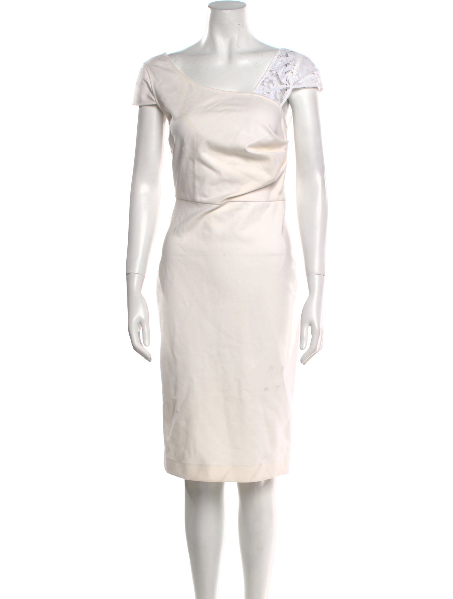 Burberry London Square Neckline Midi Length Dress