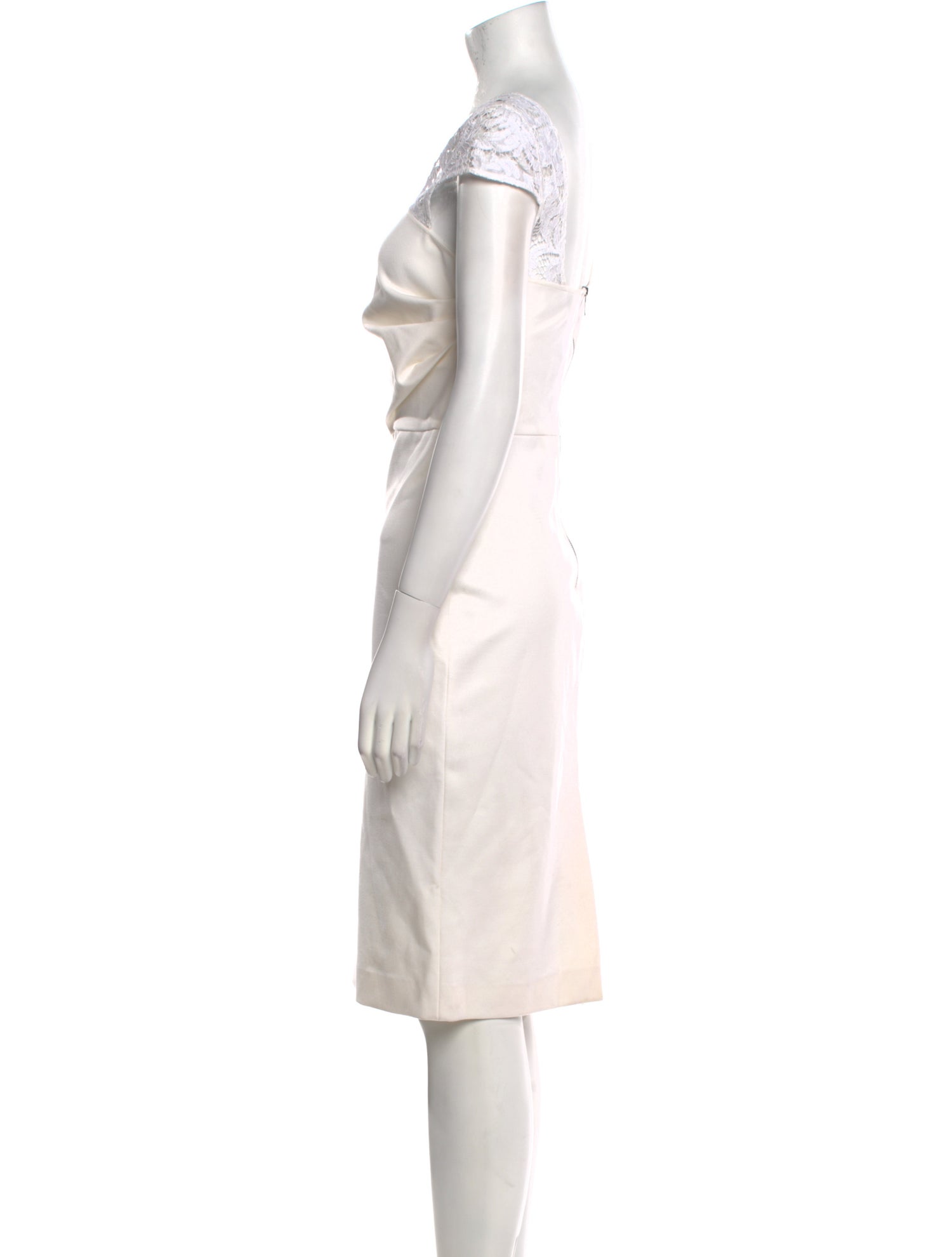 Burberry London Square Neckline Midi Length Dress