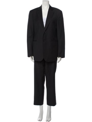 Burberry London Suits and Sets Virgin Wool Striped Pantsuit US 14 | XL