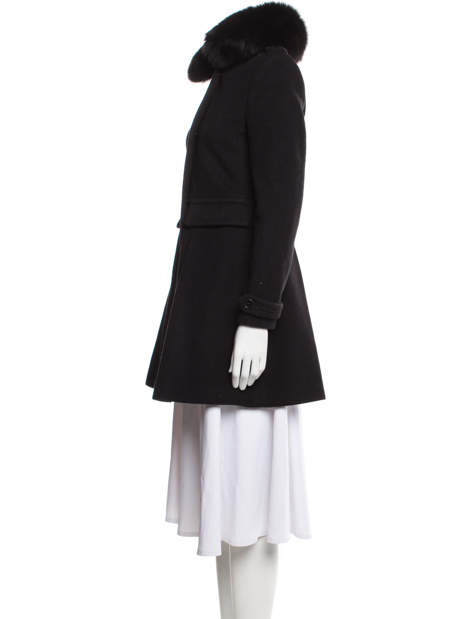 Burberry London Cashmere Faux Fur Coat