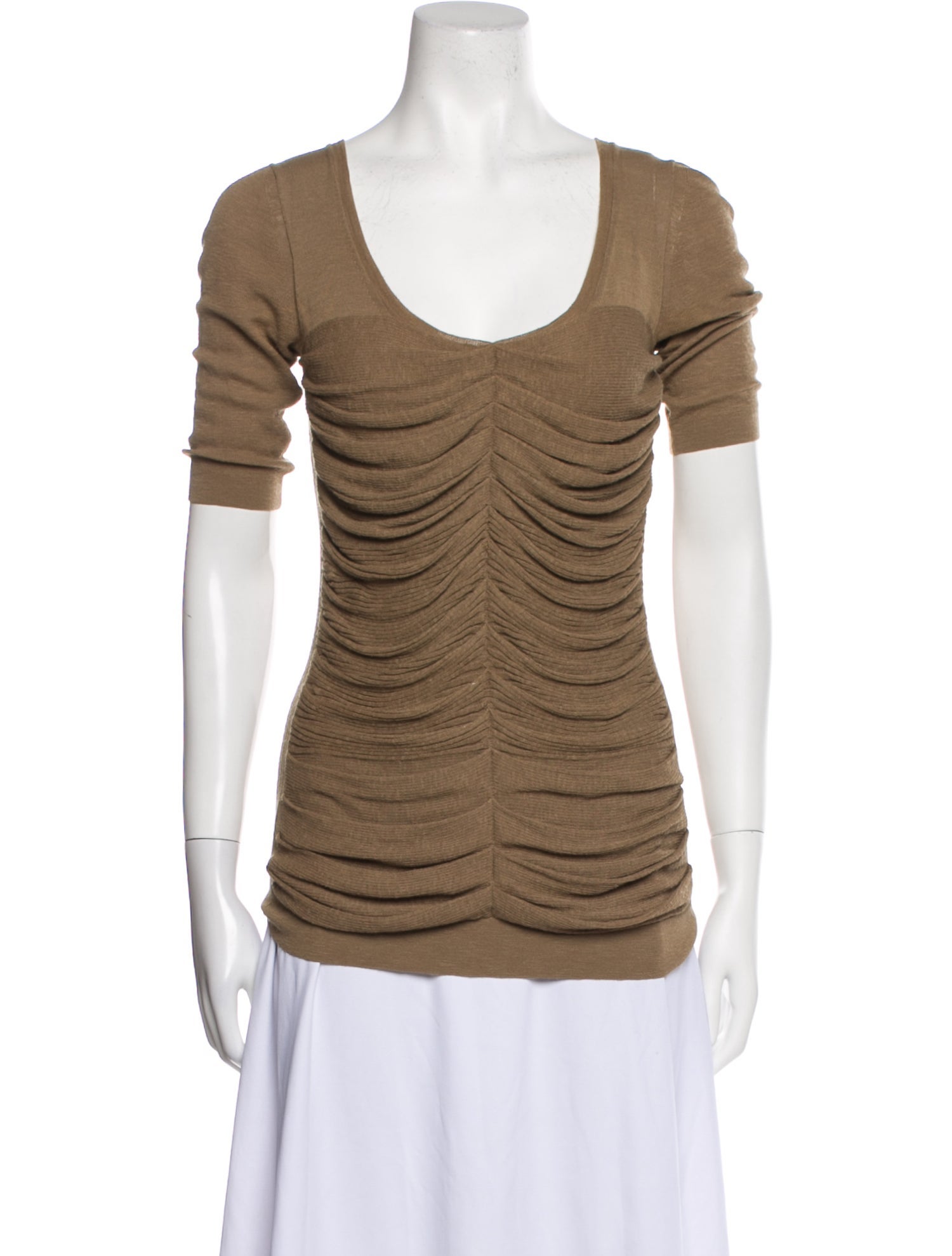 Burberry London Scoop Neck Short Sleeve T-Shirt