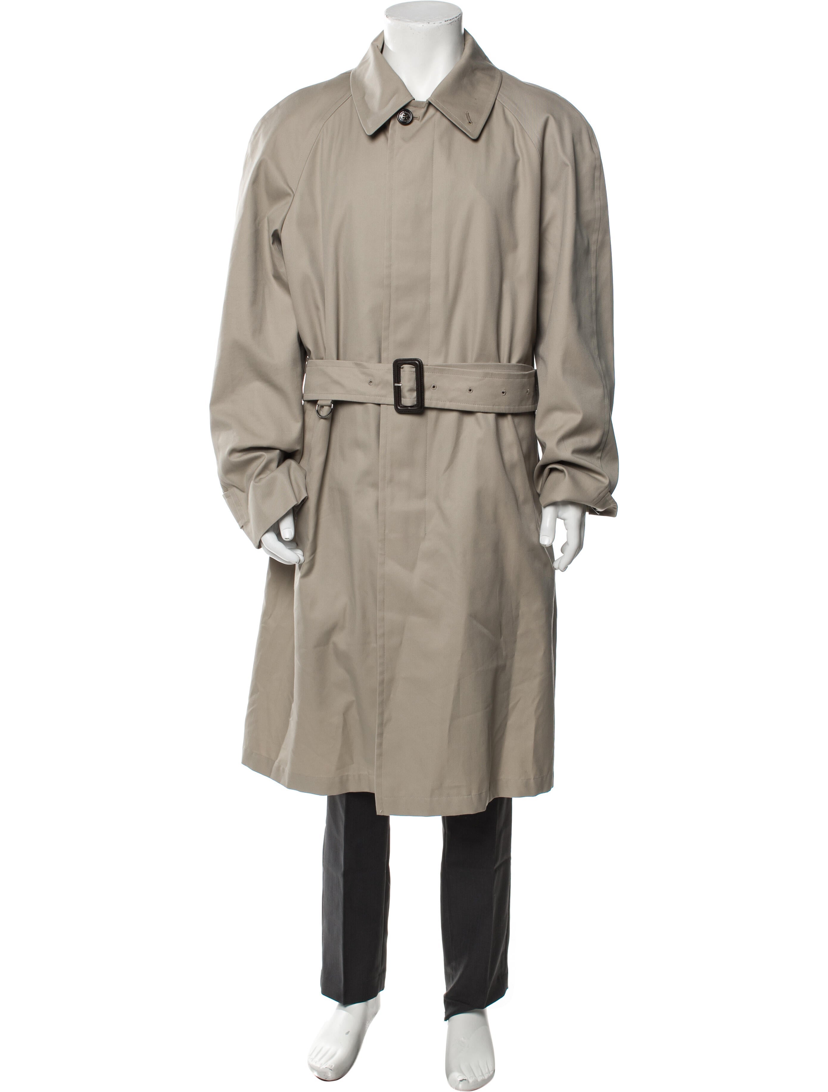 Burberry London Nova Check Pattern Wool Trench Coat