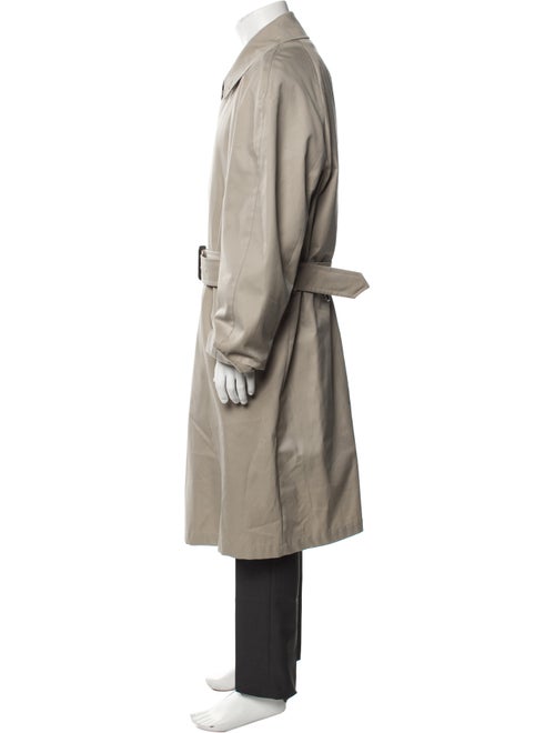 Burberry London Nova Check Pattern Wool Trench Coat