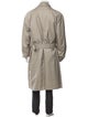 Burberry London Nova Check Pattern Wool Trench Coat