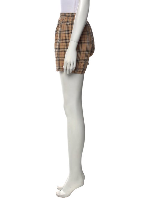Burberry London Plaid Print Mini Shorts