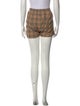 Burberry London Plaid Print Mini Shorts