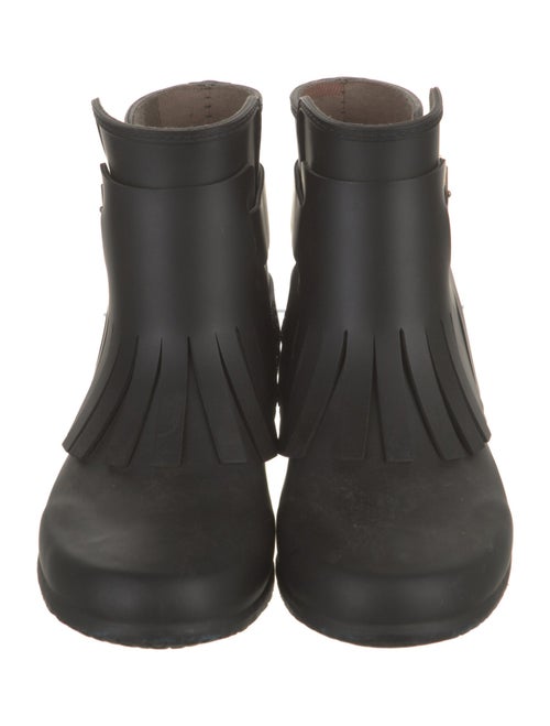 Burberry London Rubber Fringe Trim Accent Rain Boots