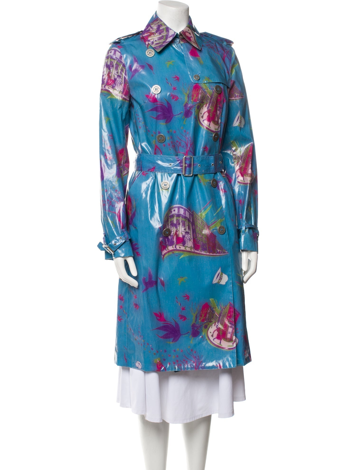 Burberry London Printed Trench Coat