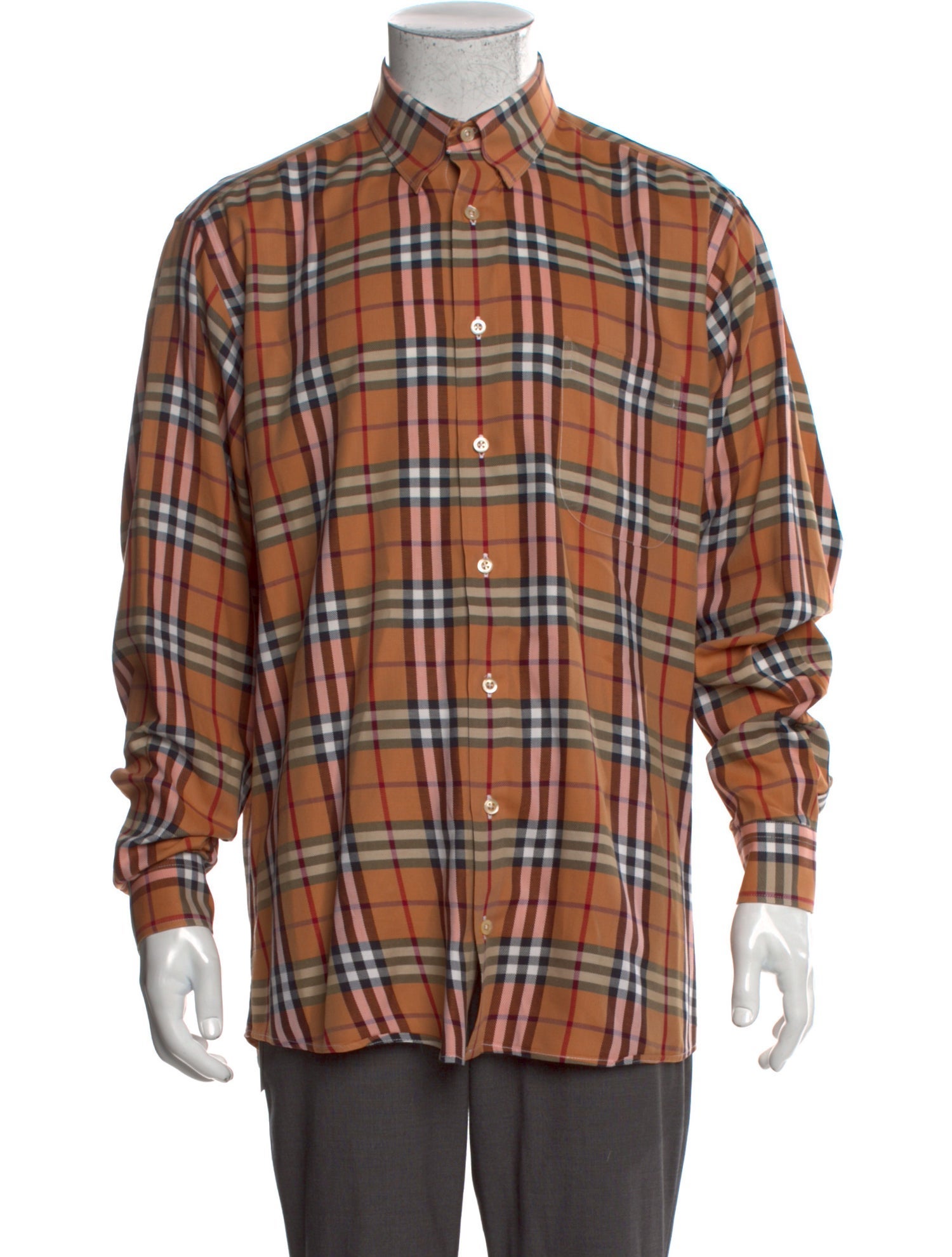 Burberry London House Check Pattern Long Sleeve Shirt
