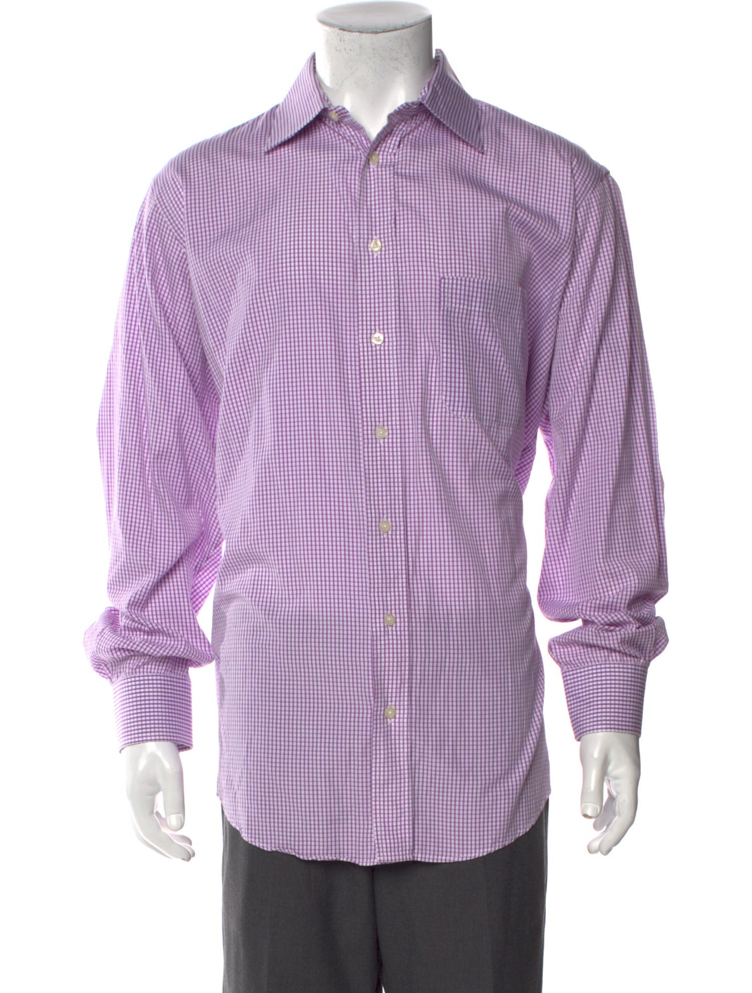 Burberry London Plaid Print Long Sleeve Shirt