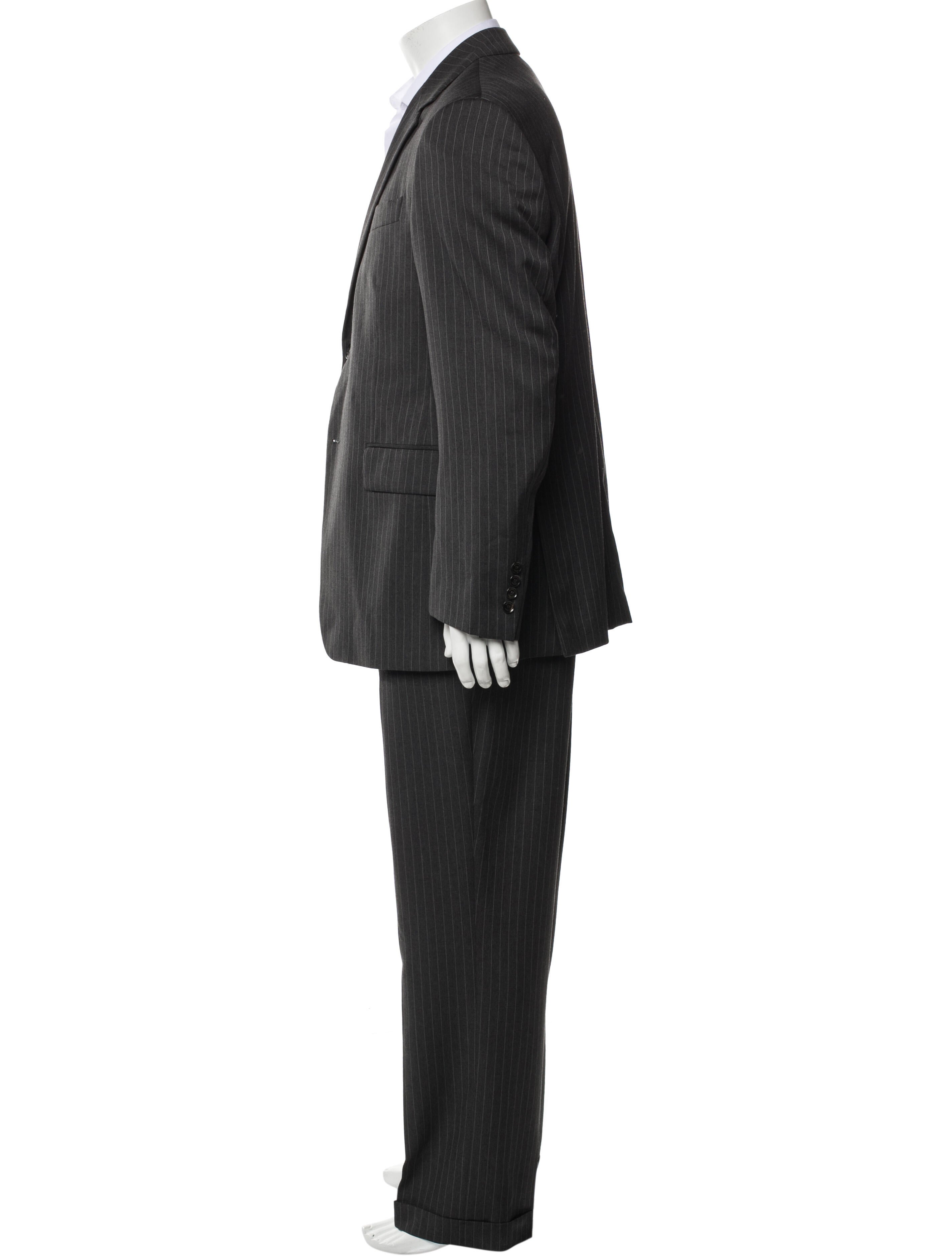 Burberry London Virgin Wool Striped Two-Piece Suit
