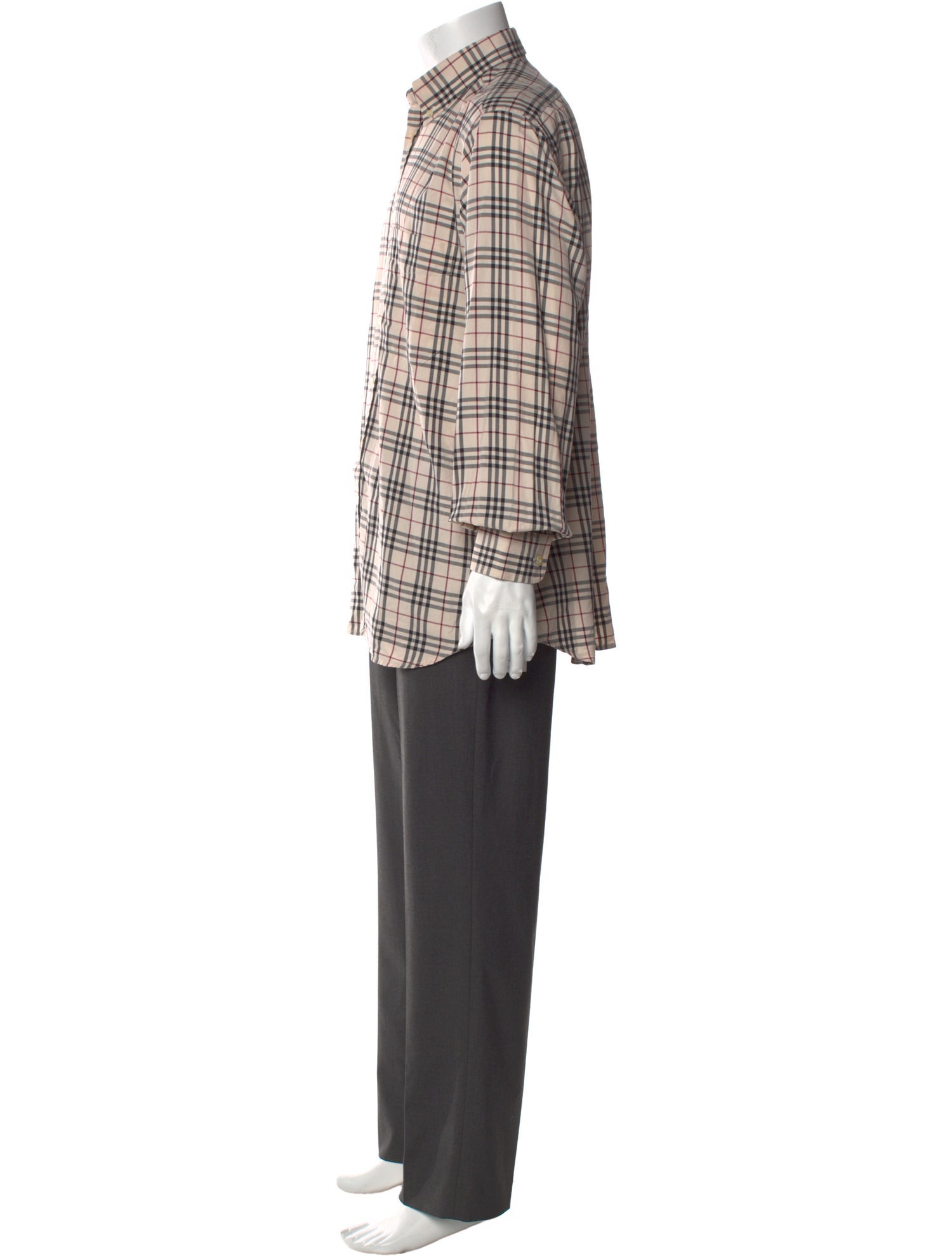 Burberry London House Check Pattern Long Sleeve Shirt