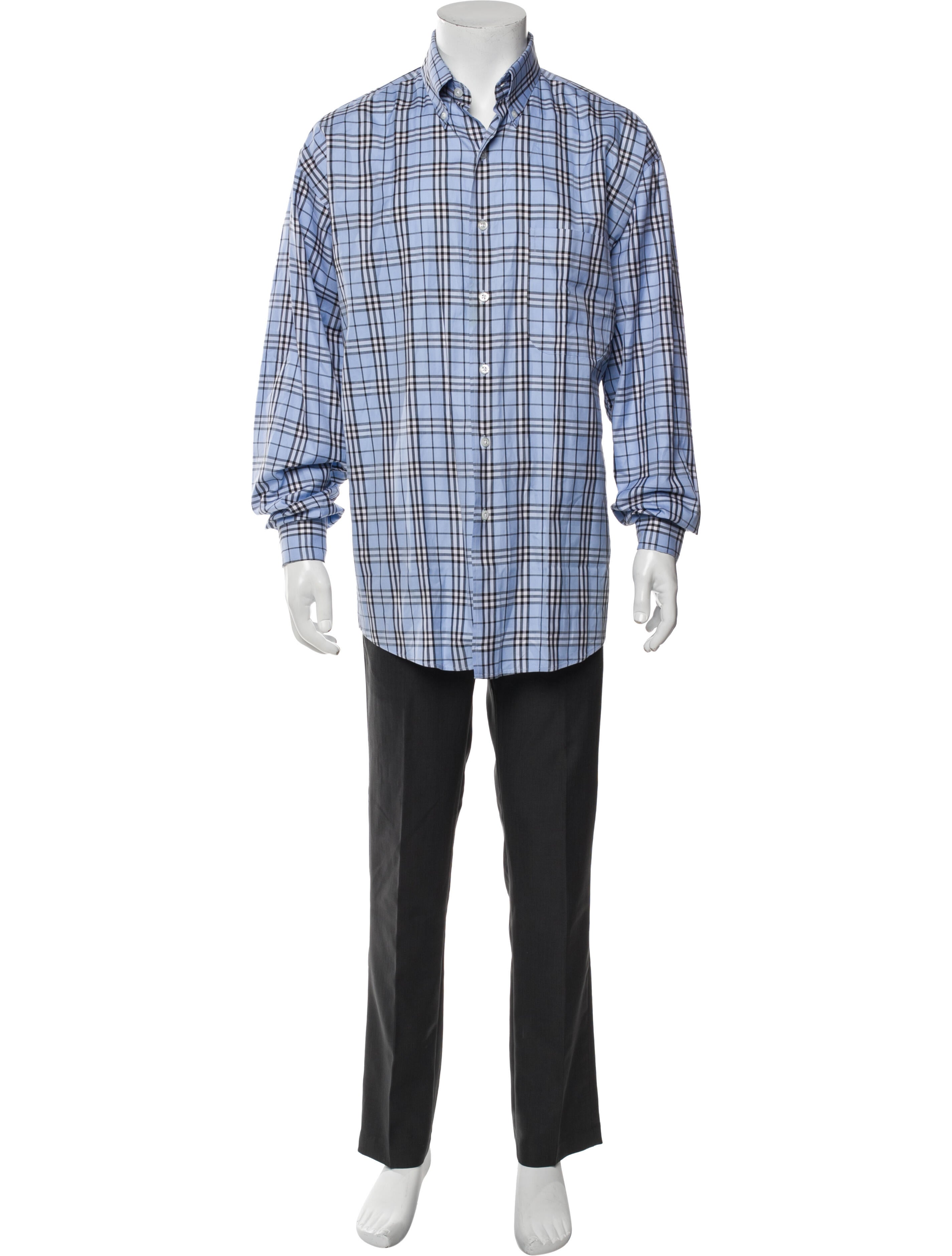 Burberry London House Check Pattern Long Sleeve Shirt