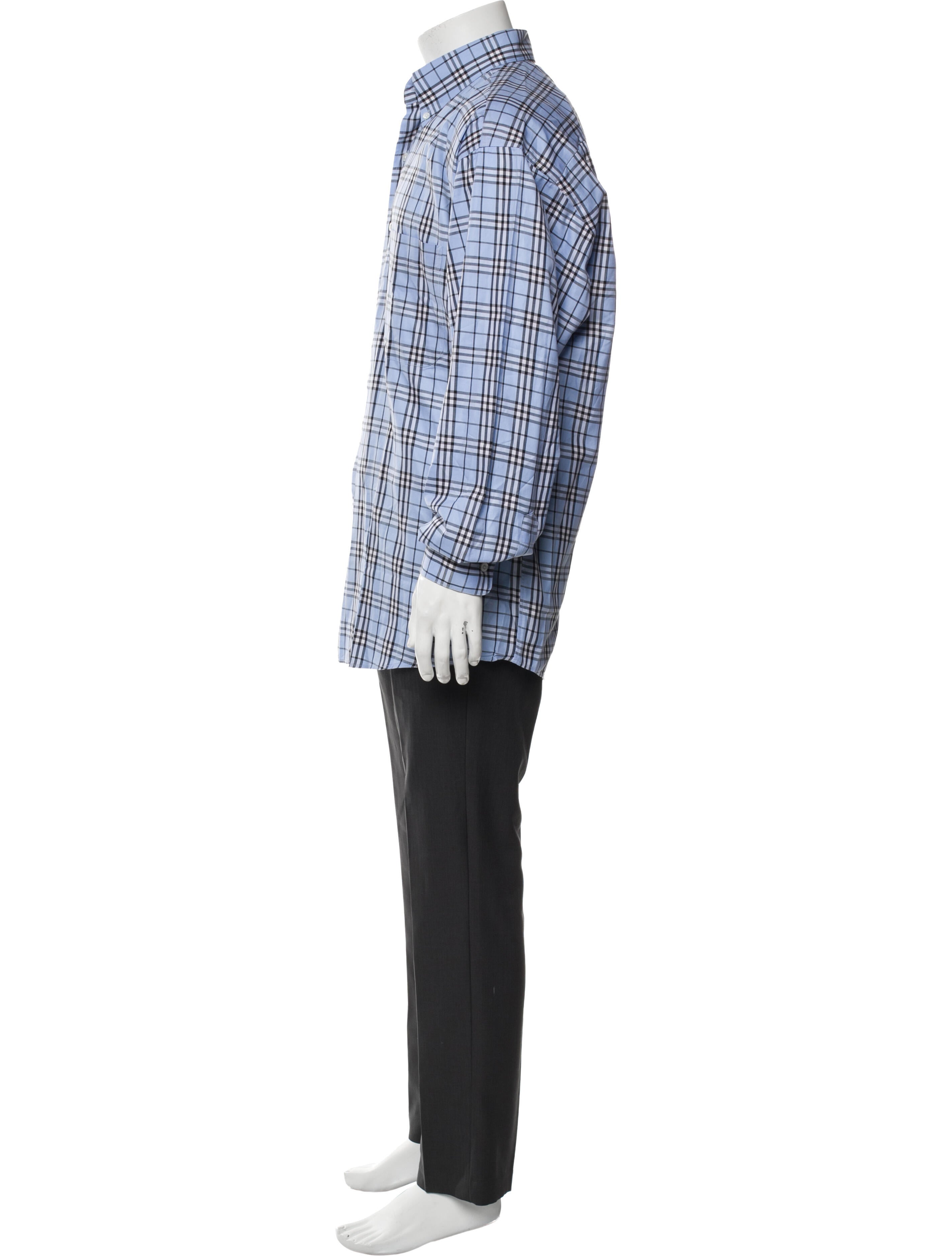 Burberry London House Check Pattern Long Sleeve Shirt