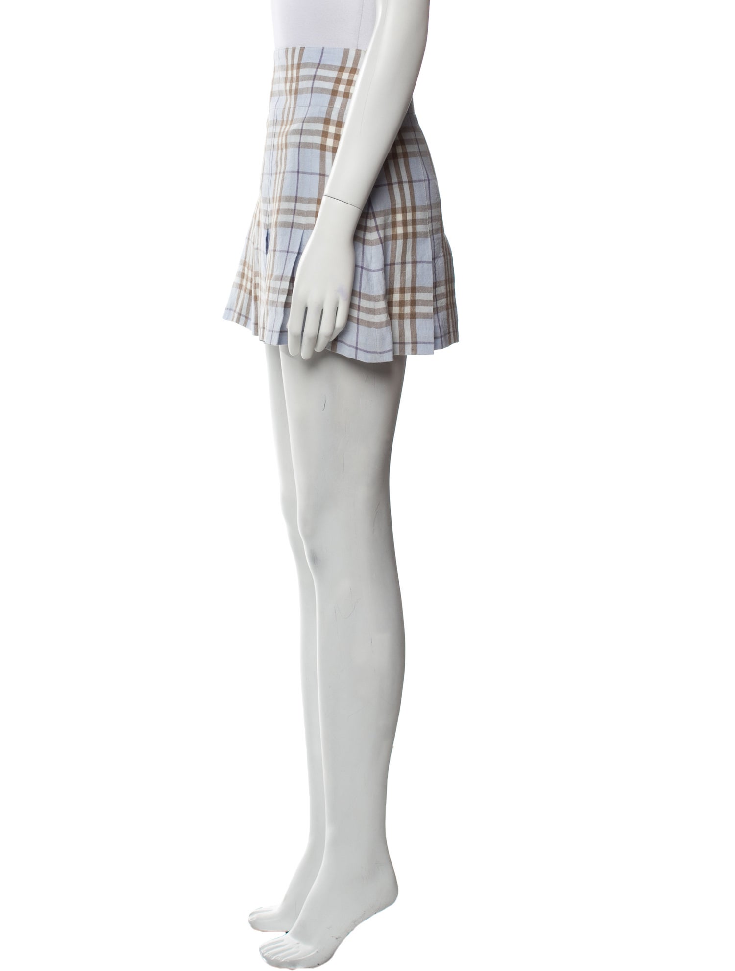 Burberry London Linen Mini Skirt