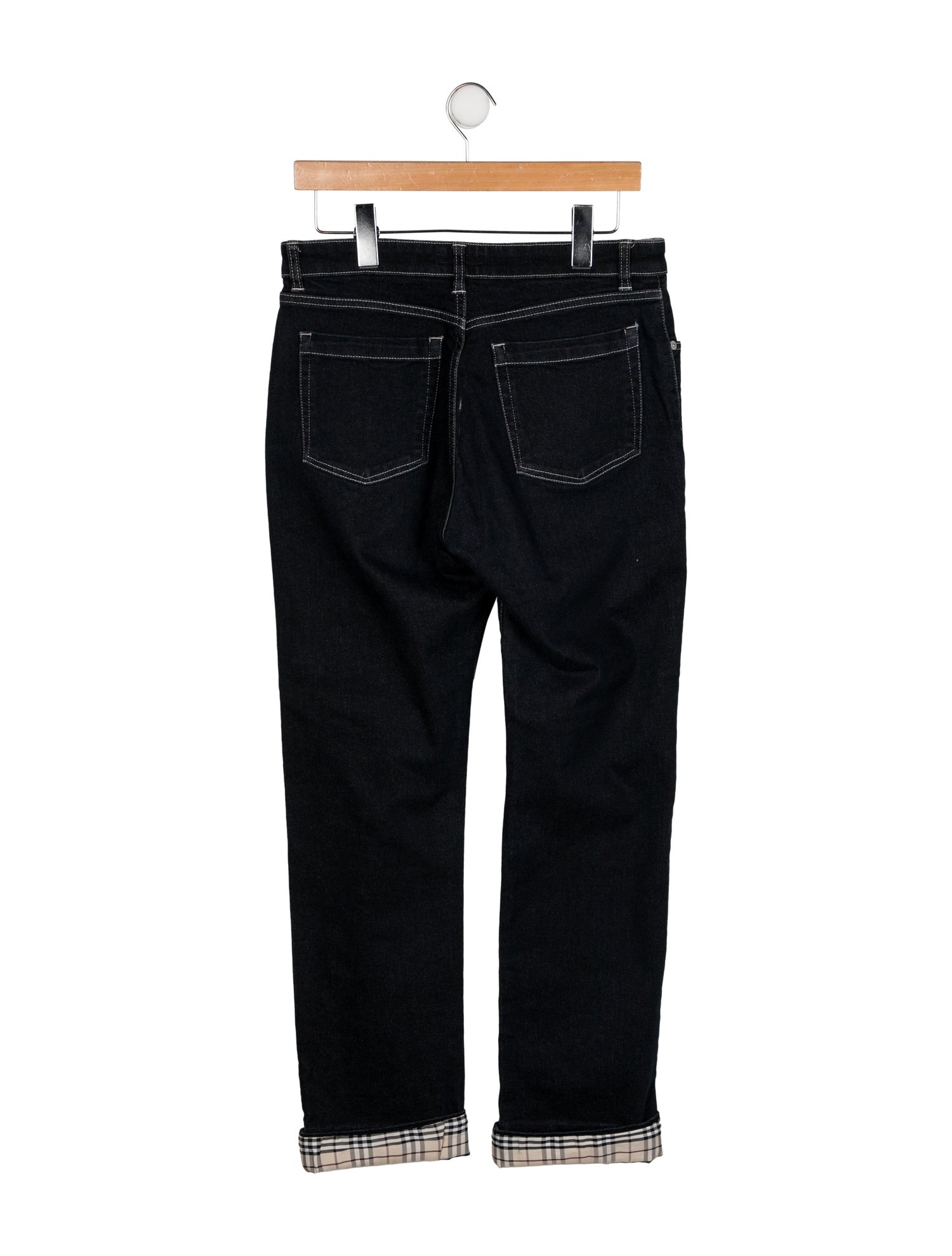 Burberry London Mid-Rise Straight Leg Jeans