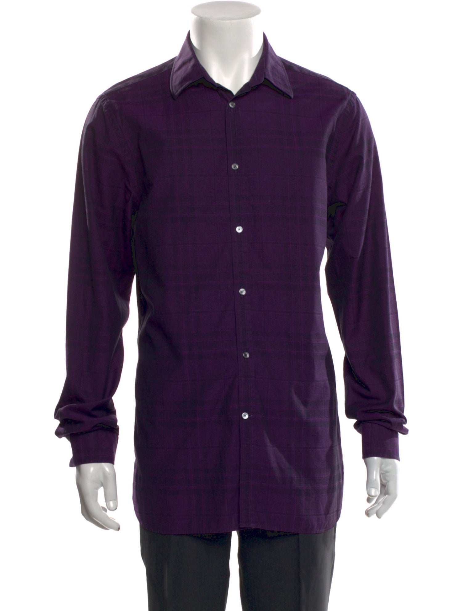 Burberry London Nova Check Pattern Long Sleeve Dress Shirt