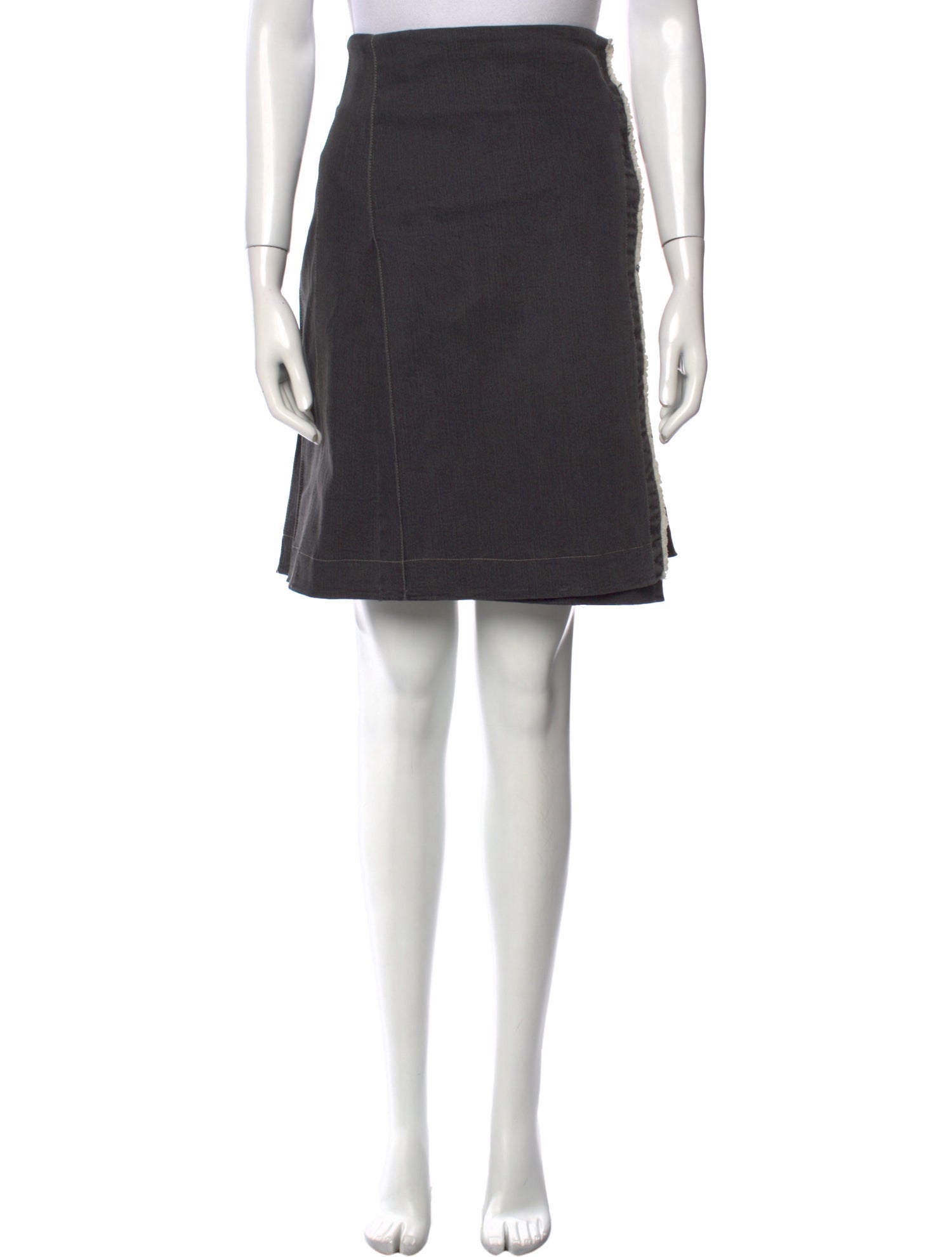 Burberry London Pleated Accents Knee-Length Skirt