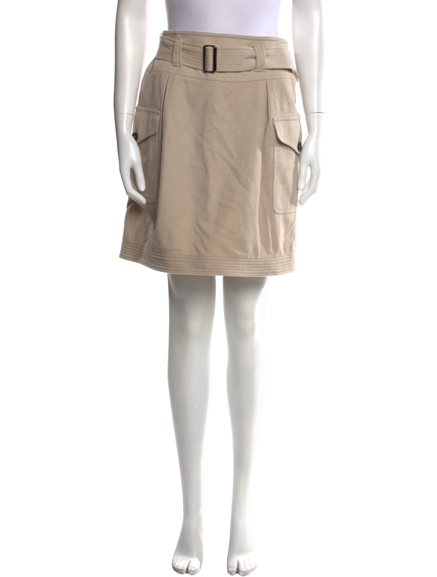 Burberry London Wool Knee-Length Skirt