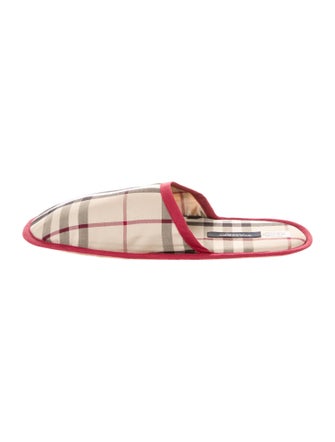 Burberry London Nova Check Pattern Canvas Mules