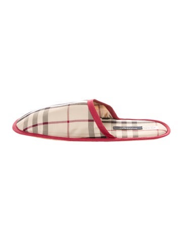 Burberry London Flats Nova Check Pattern Canvas Mules 4