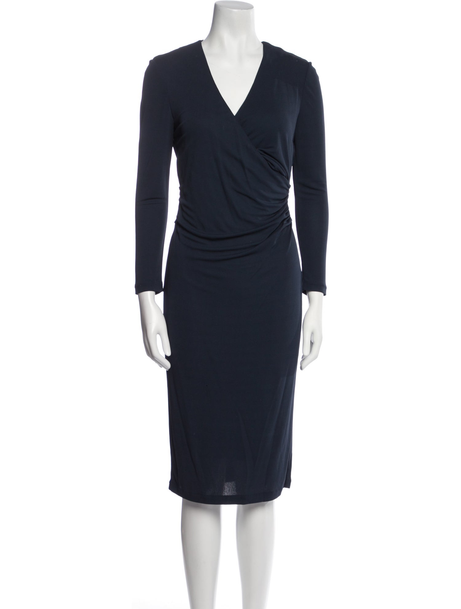 Burberry London V-Neck Knee-Length Dress