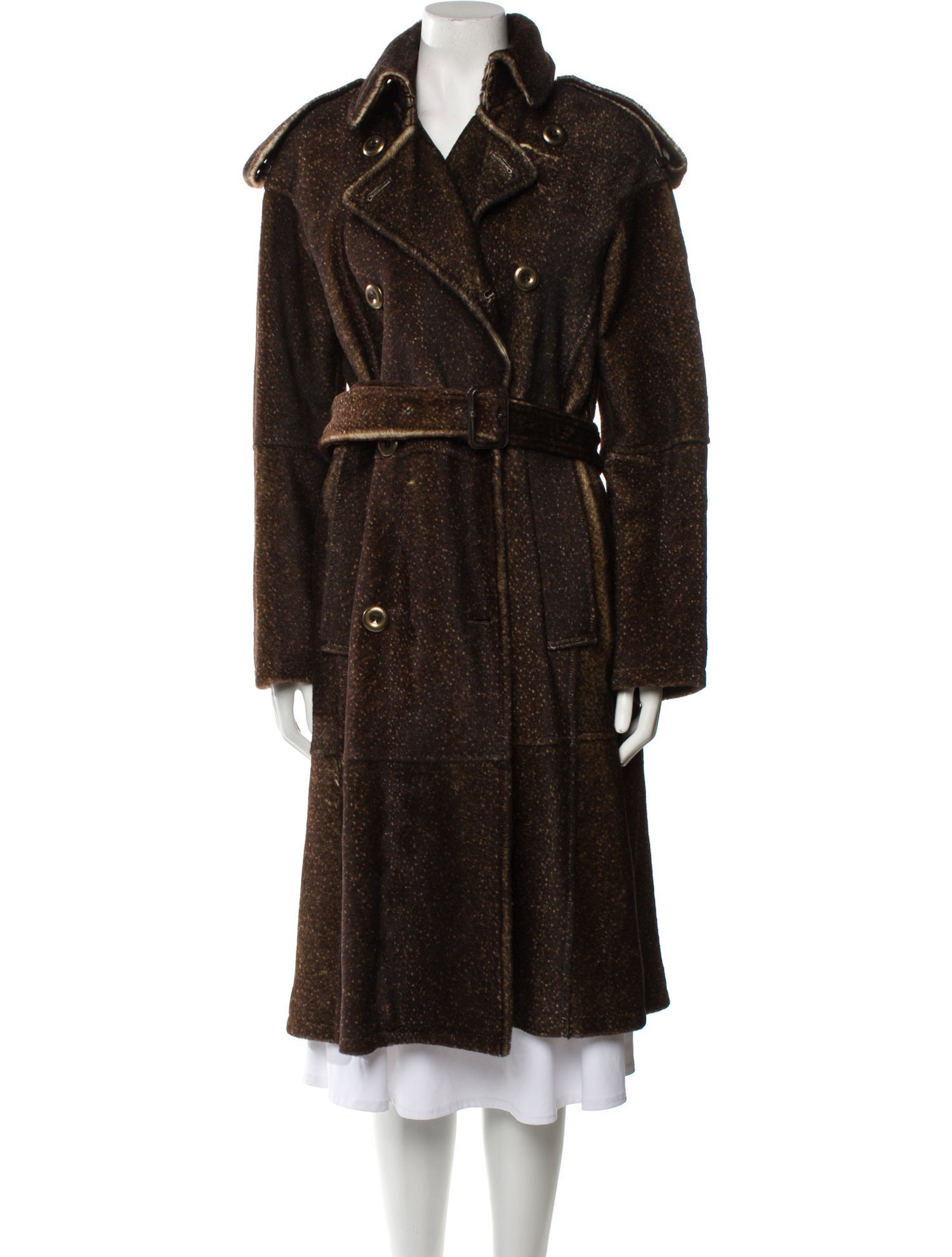 Burberry London Leather Fur Coat