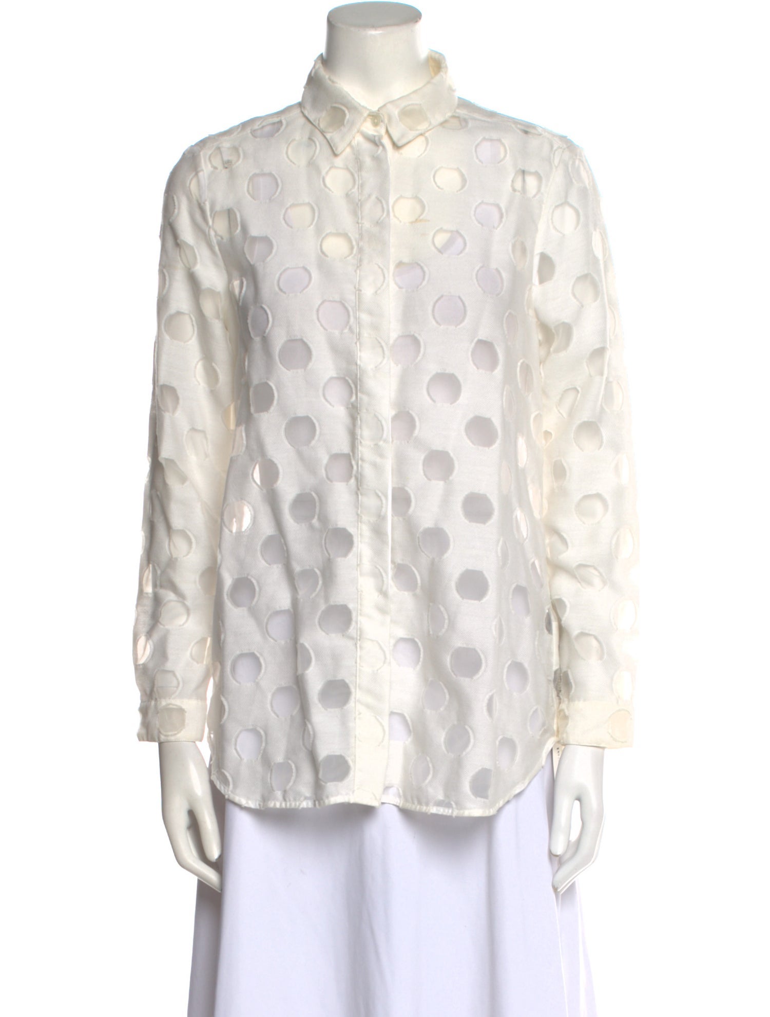 Burberry London Long Sleeve Button-Up Top