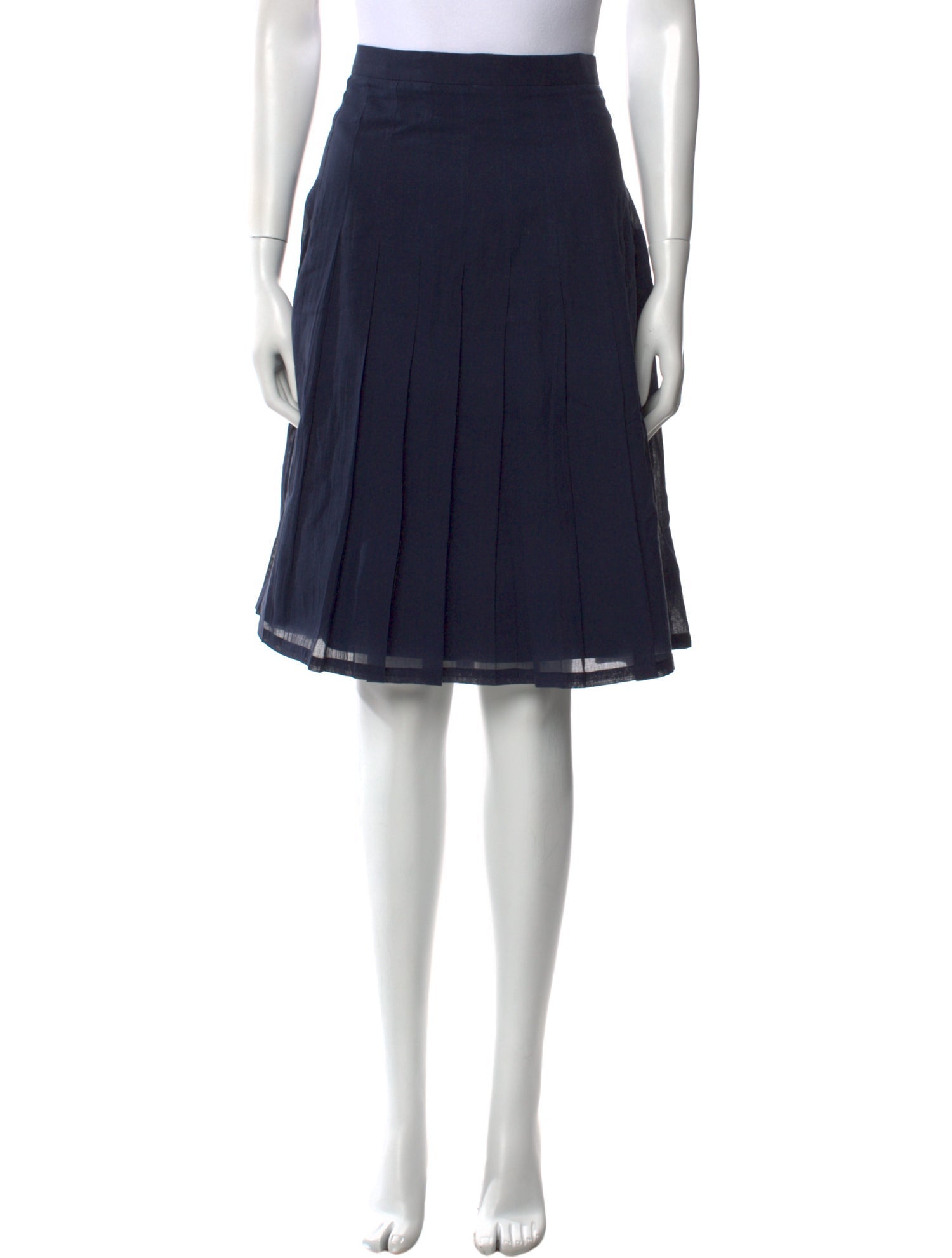 Burberry London Pleated Accents Knee-Length Skirt