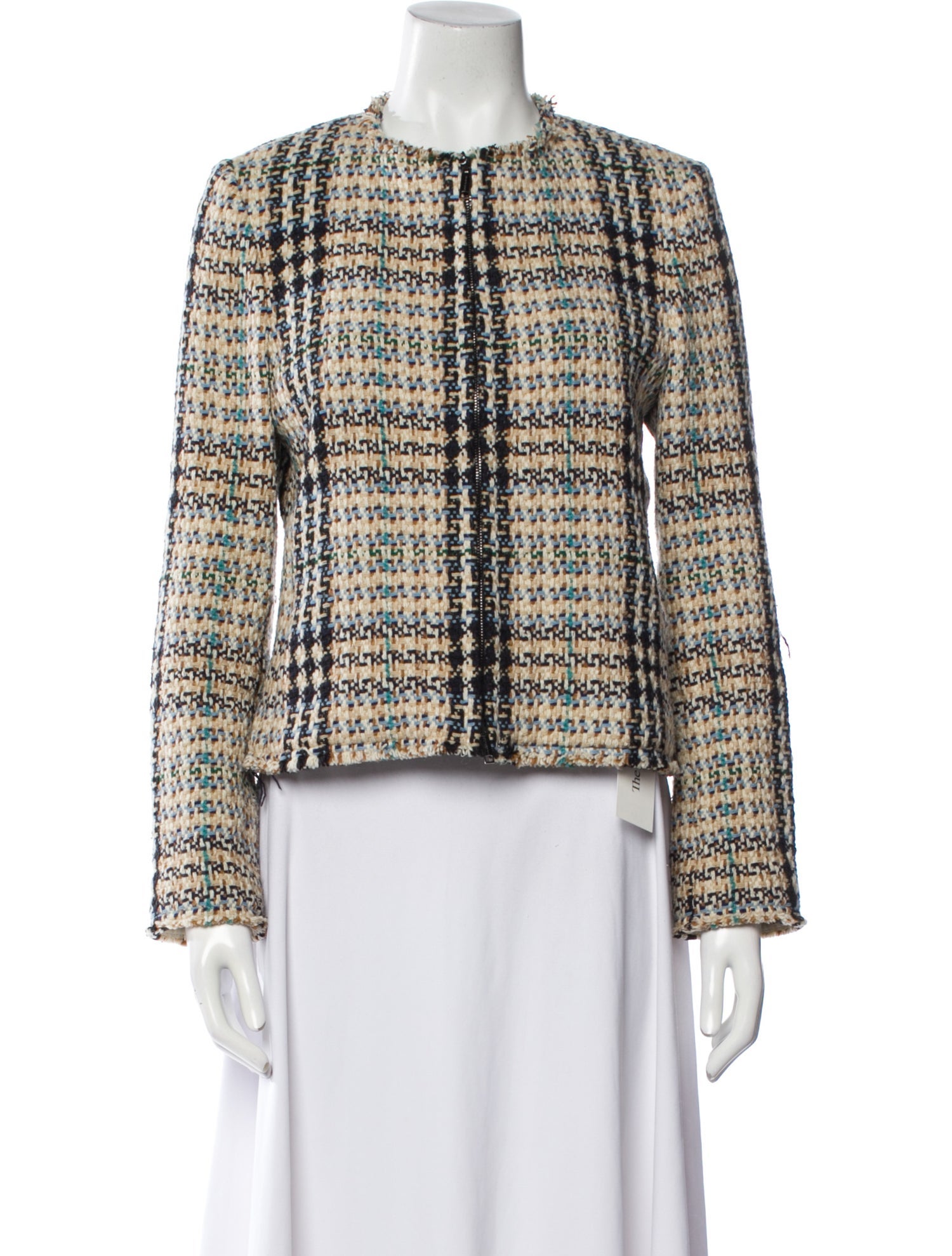Burberry London Wool Tweed Pattern Evening Jacket