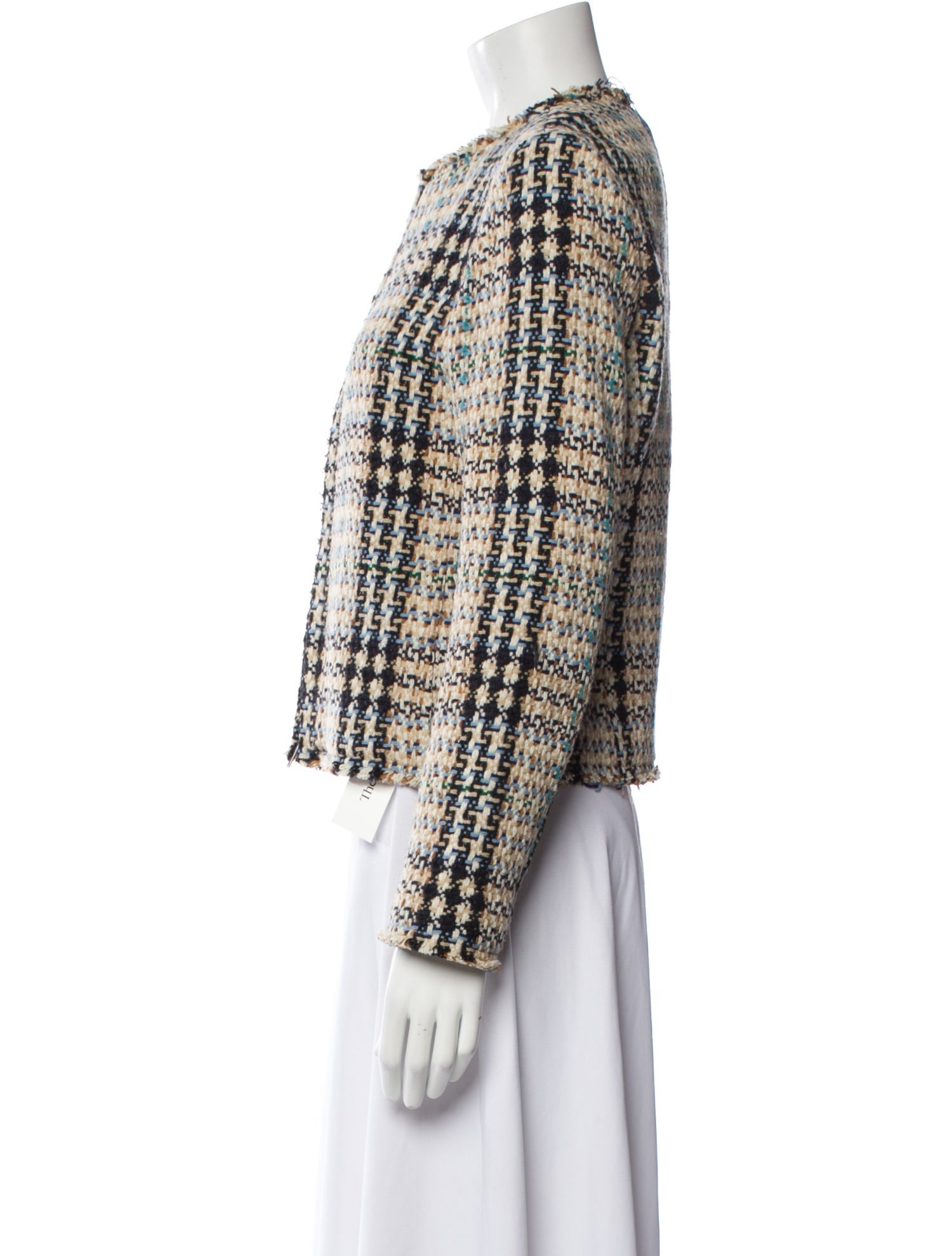 Burberry London Wool Tweed Pattern Evening Jacket