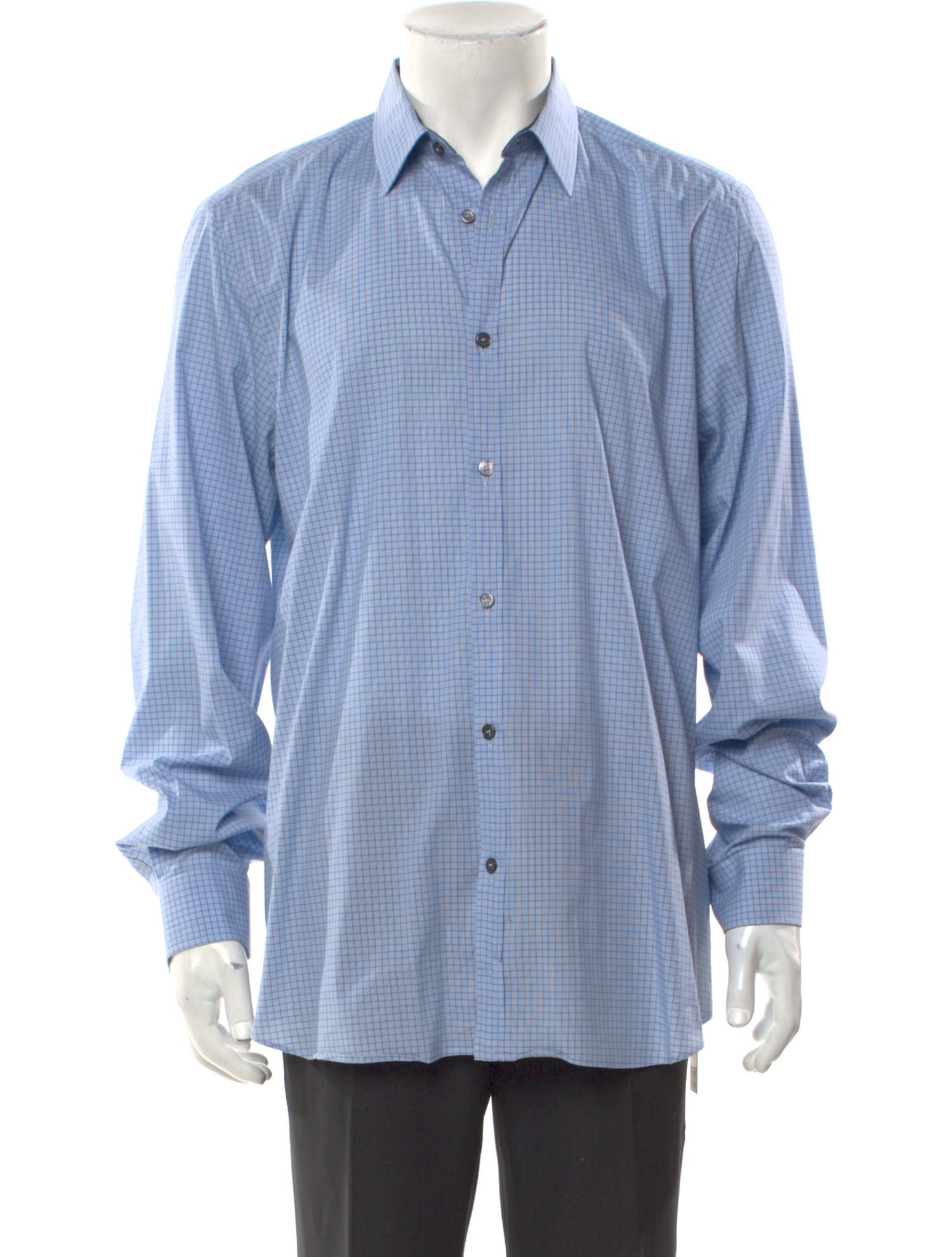 Burberry London Plaid Print Long Sleeve Shirt