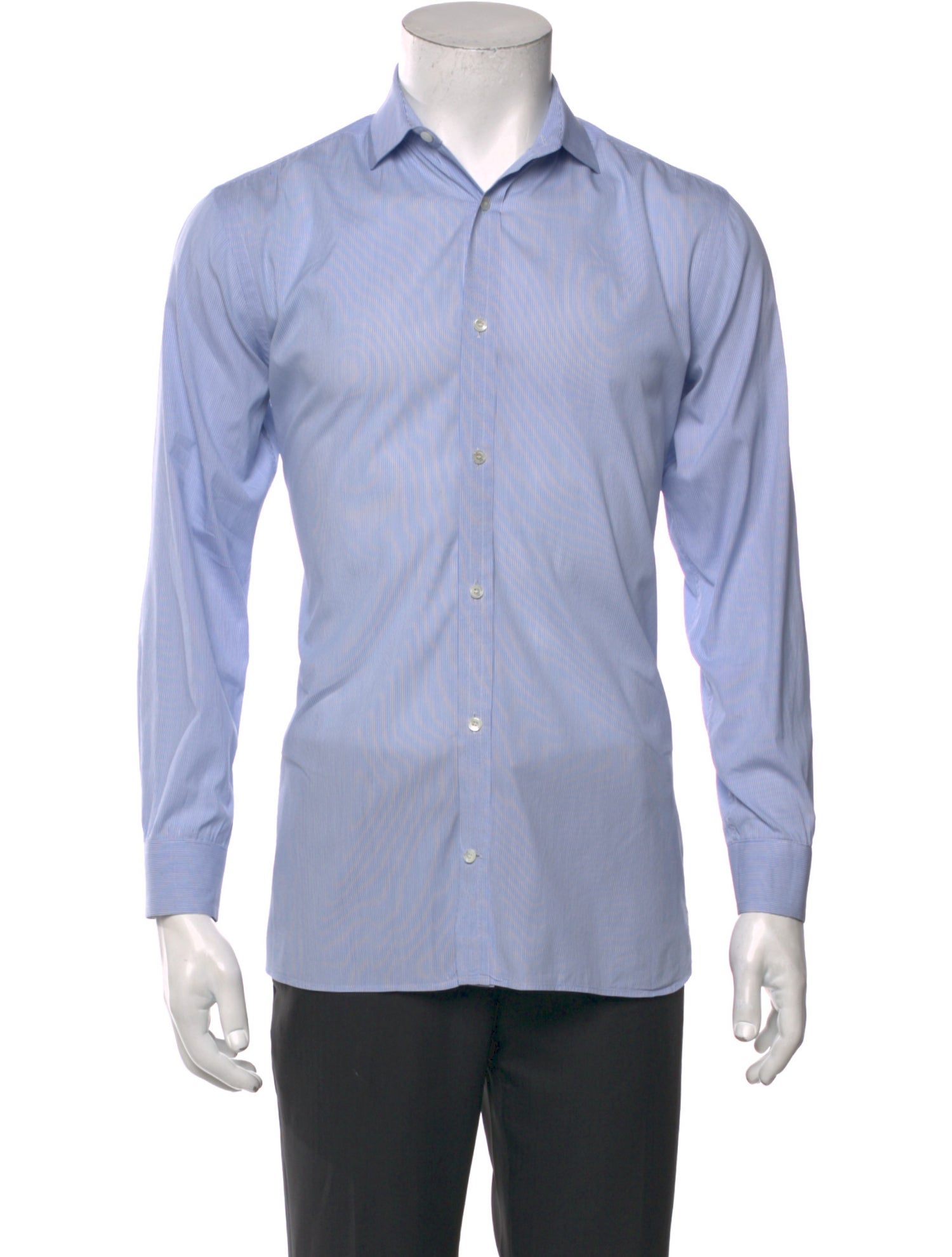 Burberry London Striped Long Sleeve Dress Shirt