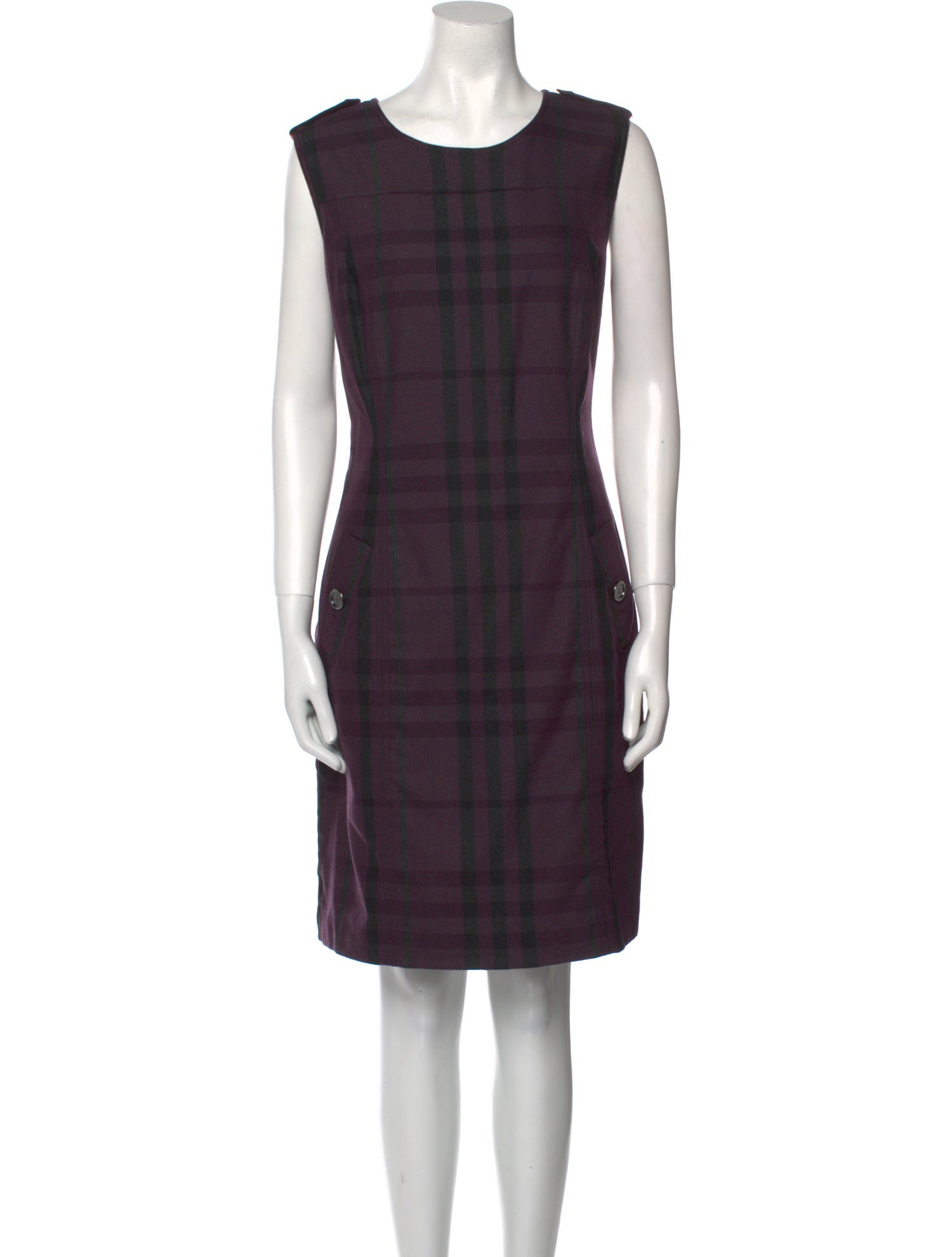 Burberry London Crew Neck Knee-Length Dress