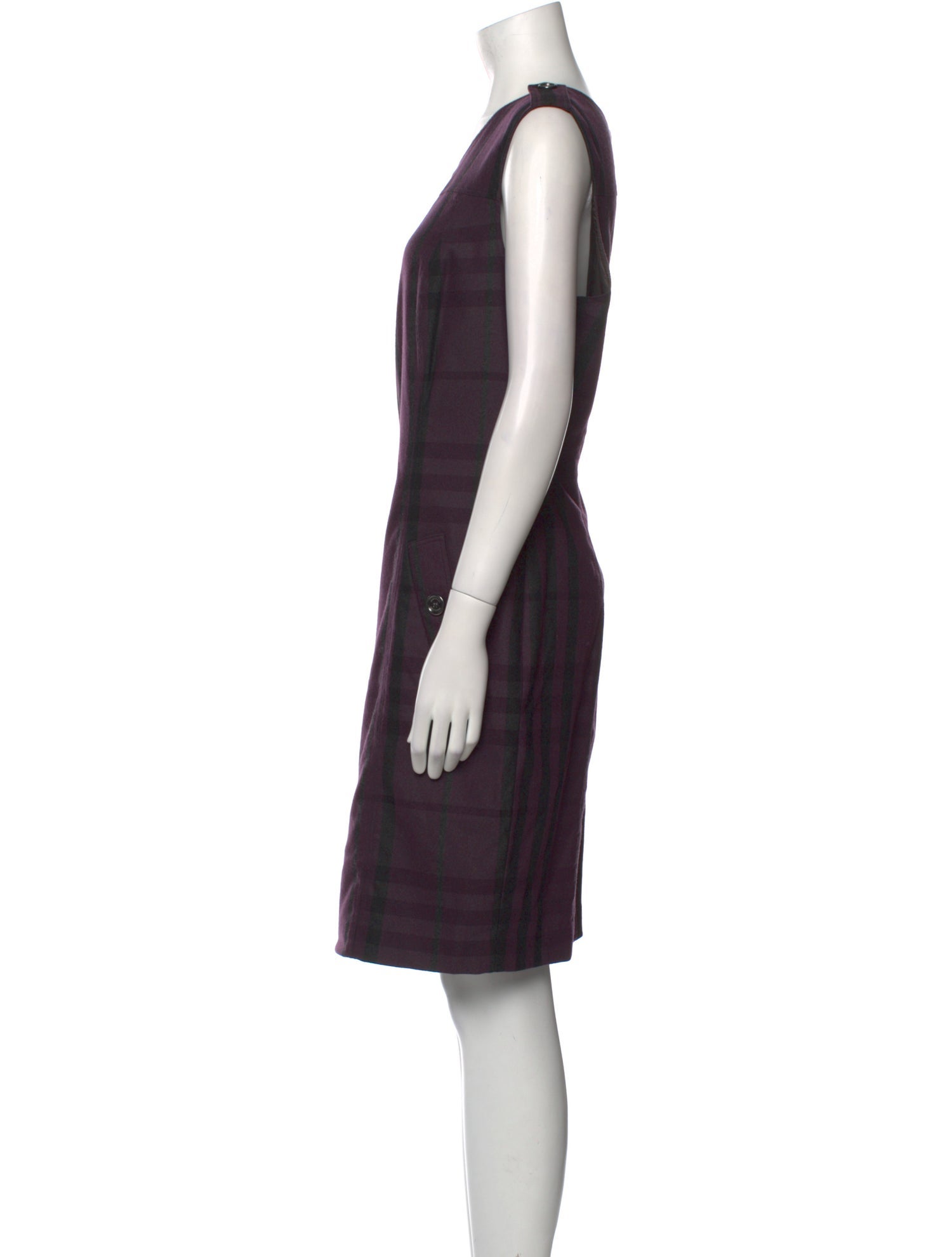 Burberry London Crew Neck Knee-Length Dress