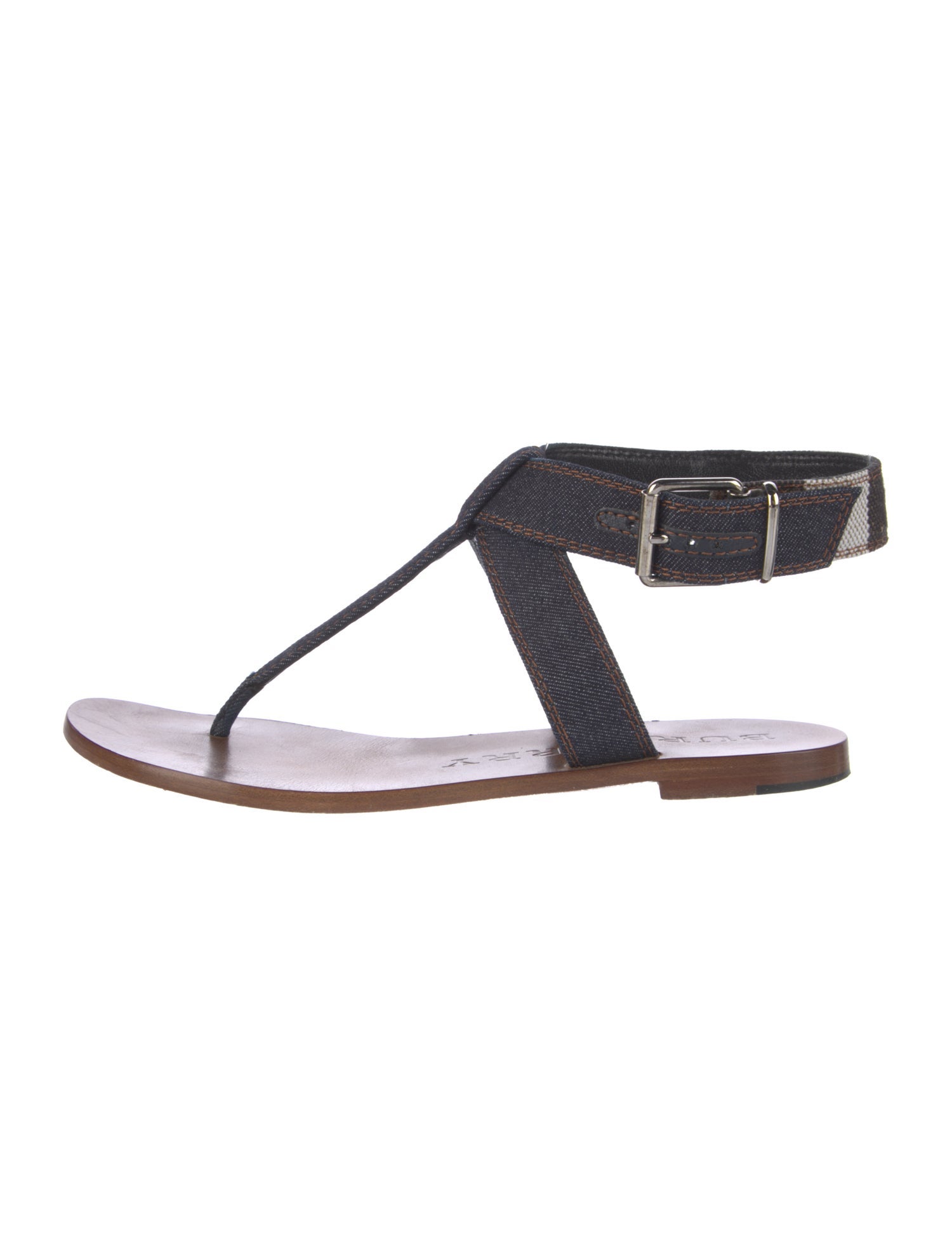 Burberry London Denim Patterned Sandals
