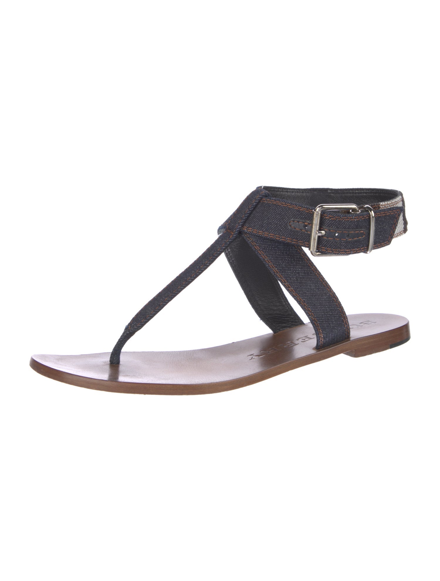 Burberry London Denim Patterned Sandals