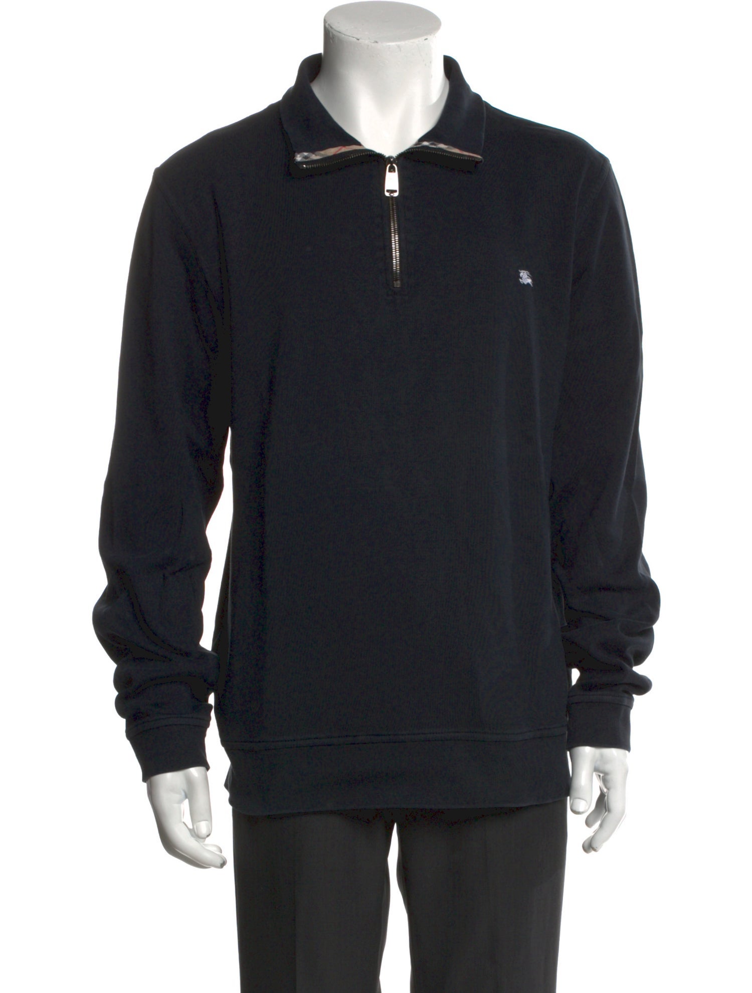 Burberry London Nova Check Pattern Collar Sweatshirt