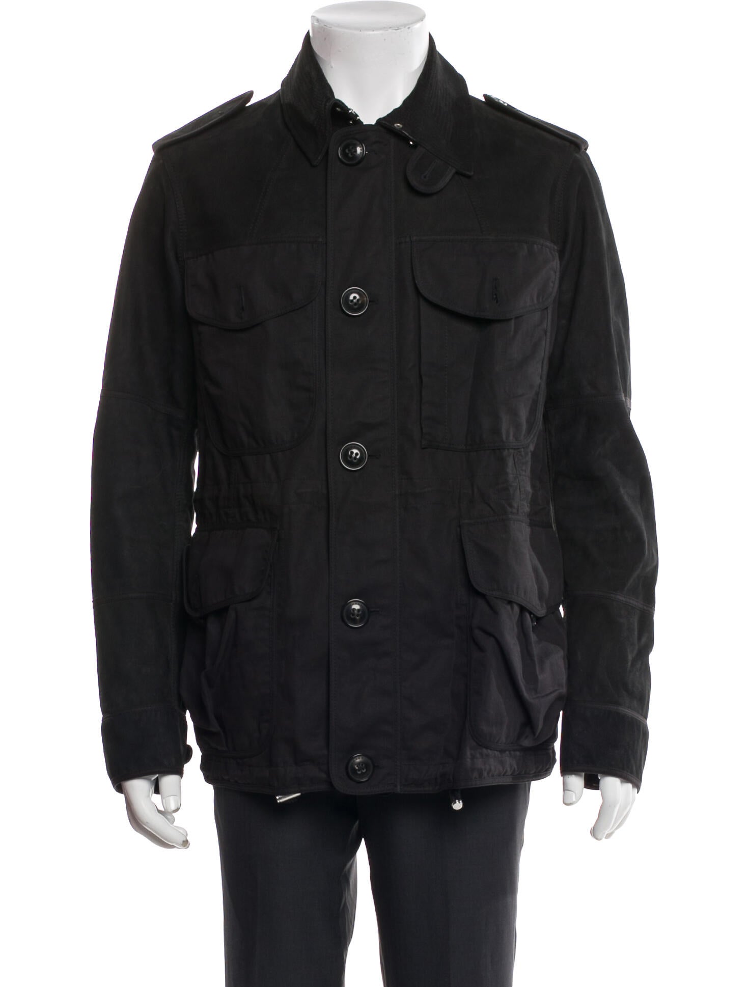 Burberry London Calf Leather Utility Jacket