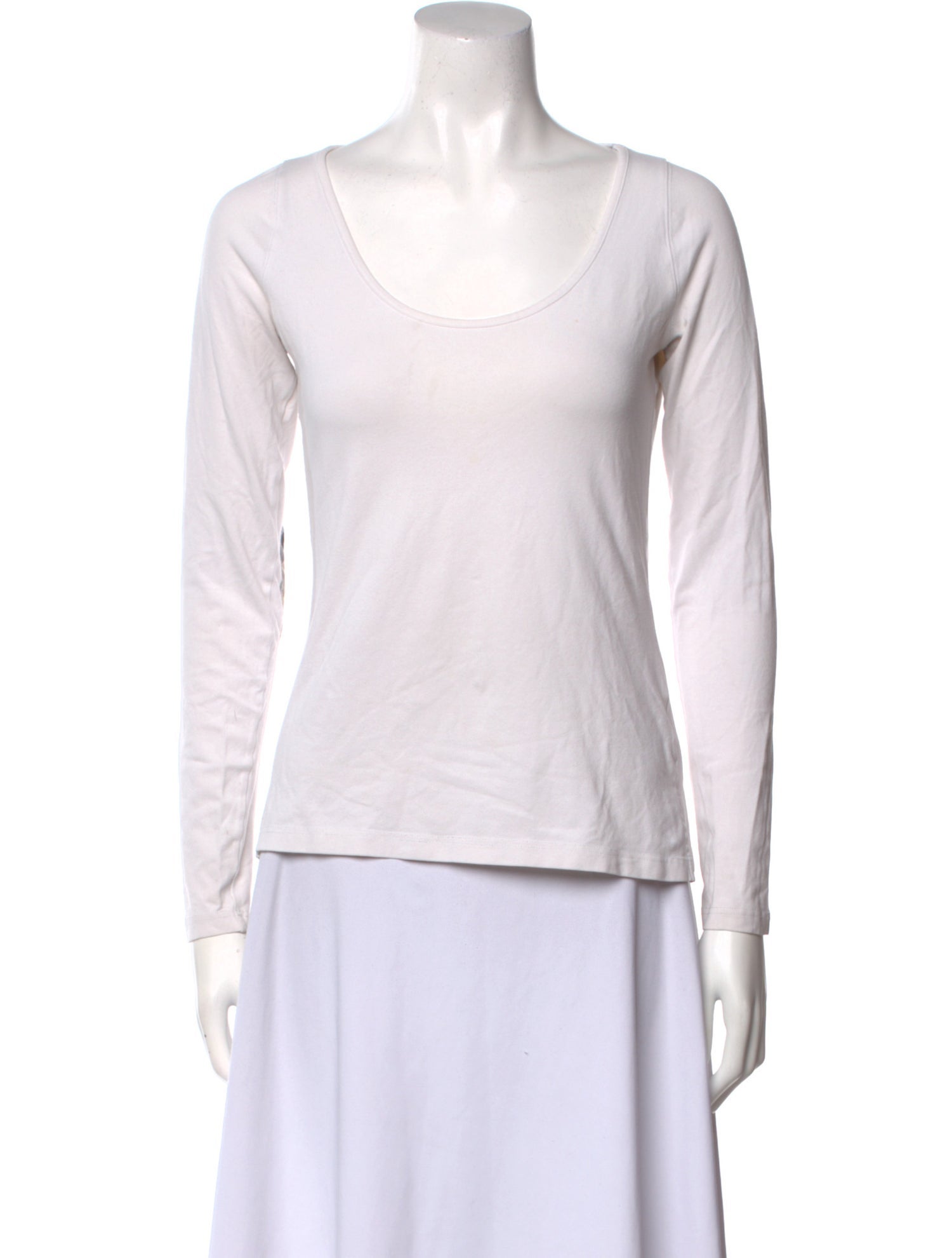 Burberry London Scoop Neck Long Sleeve Top