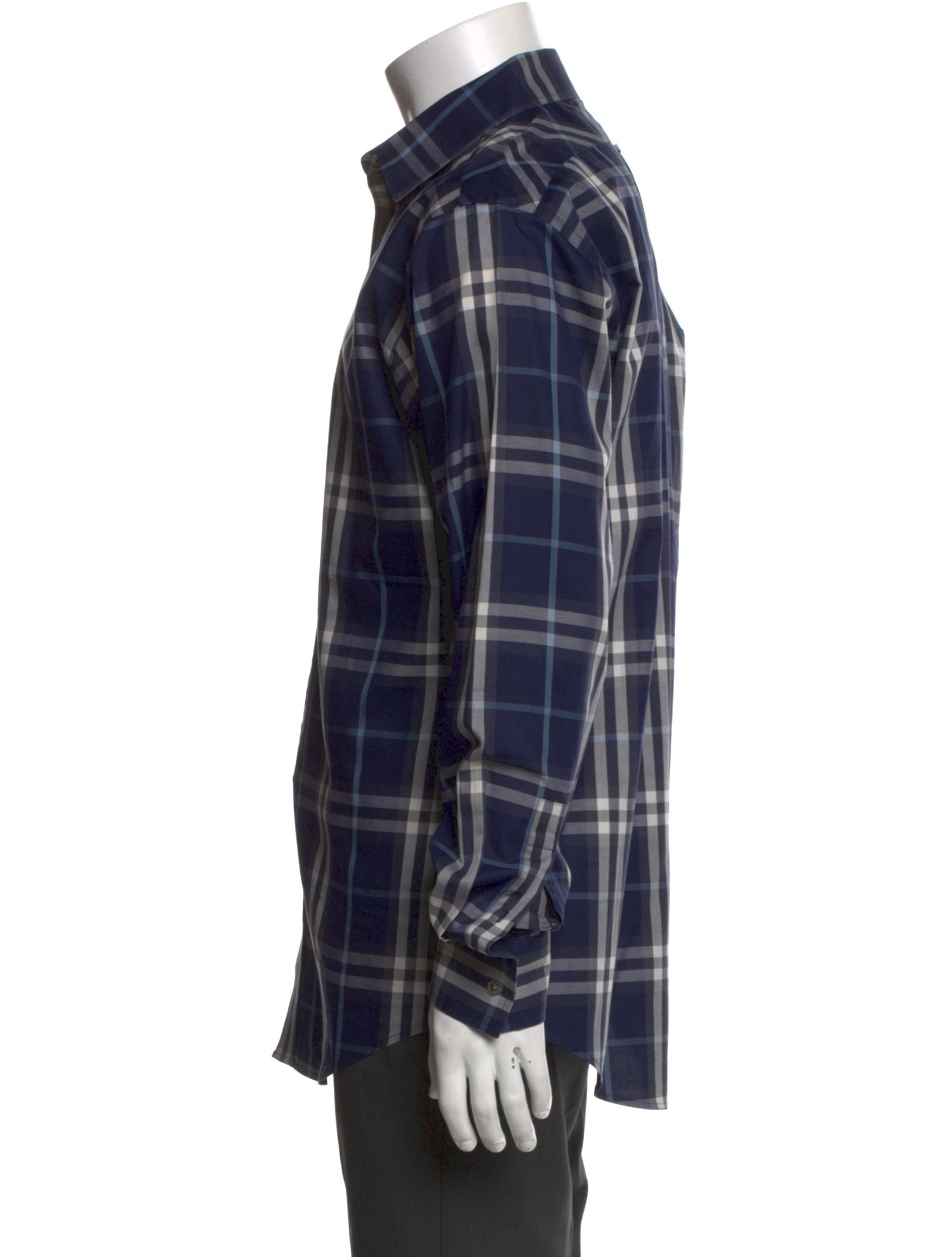 Burberry London Plaid Print Long Sleeve Shirt