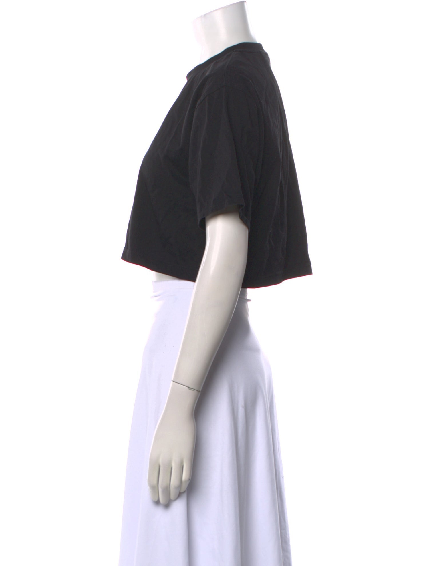 Burberry London Graphic Print Crew Neck Crop Top