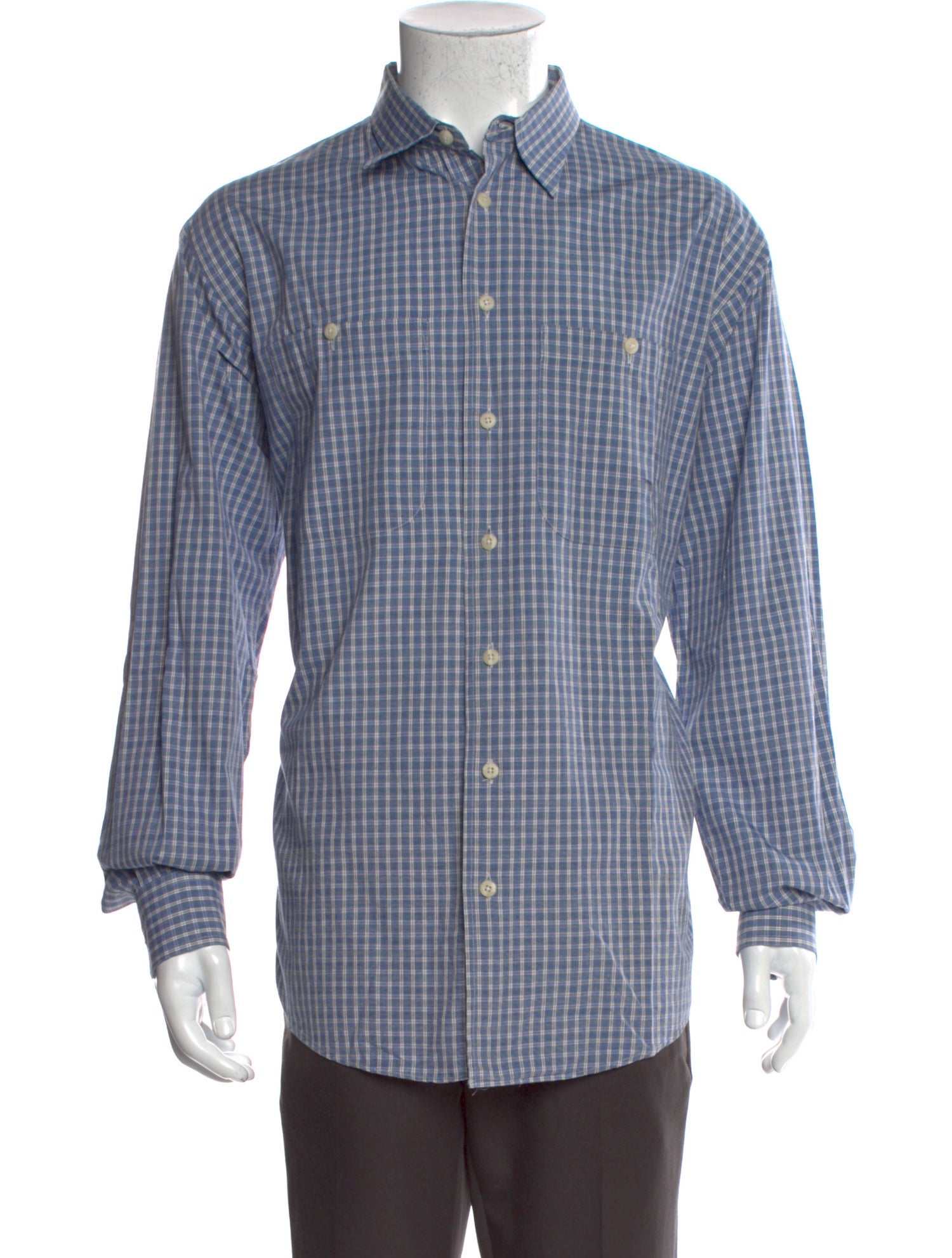 Burberry London House Check Pattern Long Sleeve Shirt