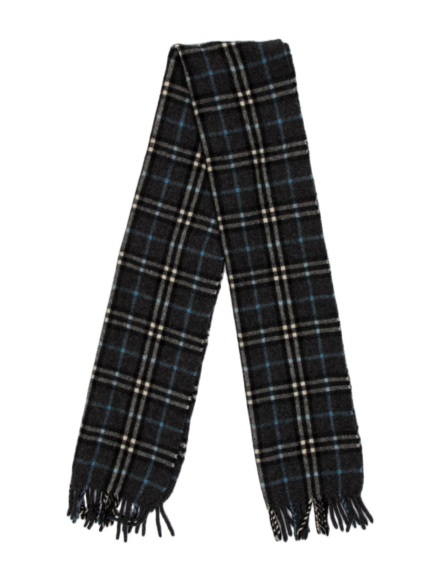 Burberry London Cashmere Plaid Print Scarf